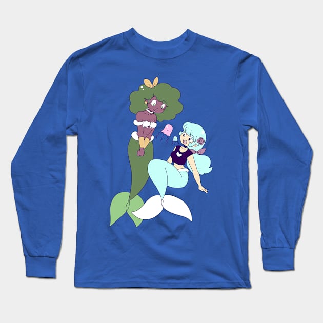 Mermaids and Jellyfish Long Sleeve T-Shirt by saradaboru